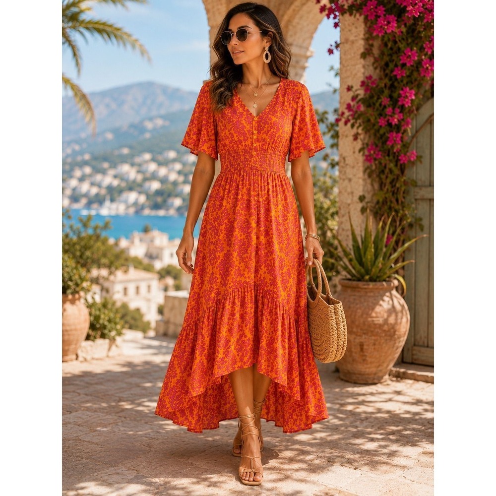 #242 Abel the Label Hi/Low Maxi Dress (MSRP: $148) Size Small